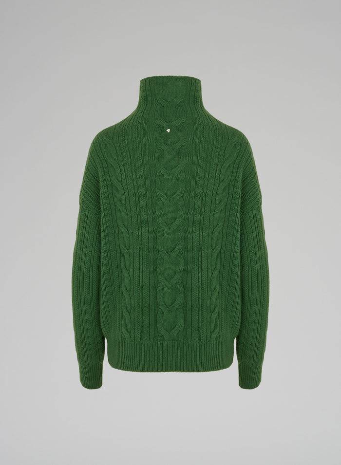 Lorena Antoniazzi MAGLIA COLLO ALTO A TRECCE Vendite stagionali