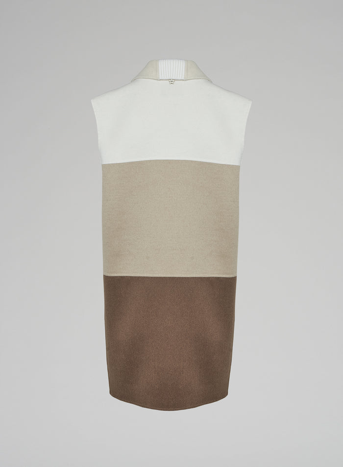 Lorena Antoniazzi GILET LUNGO IN LANA E ANGORA Online Outlet