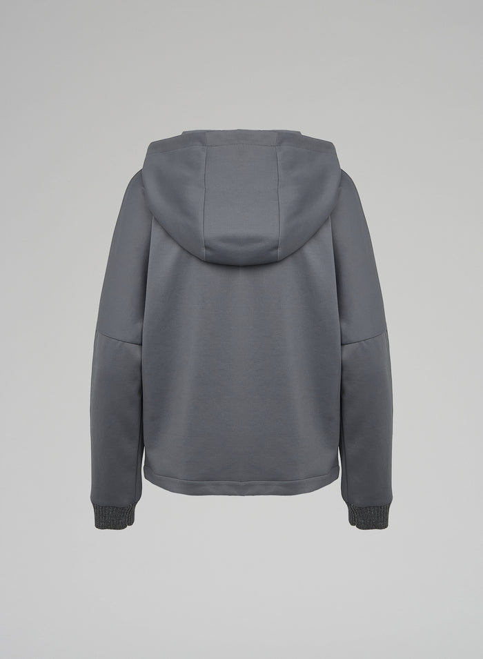 Lorena Antoniazzi FELPA CON CAPPUCCIO IN COTONE Fino al 65% di sconto