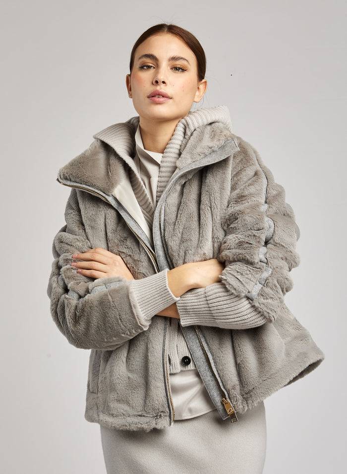 Lorena Antoniazzi CAPPOTTO IN ECOPELLICCIA Negozio online di fabbrica