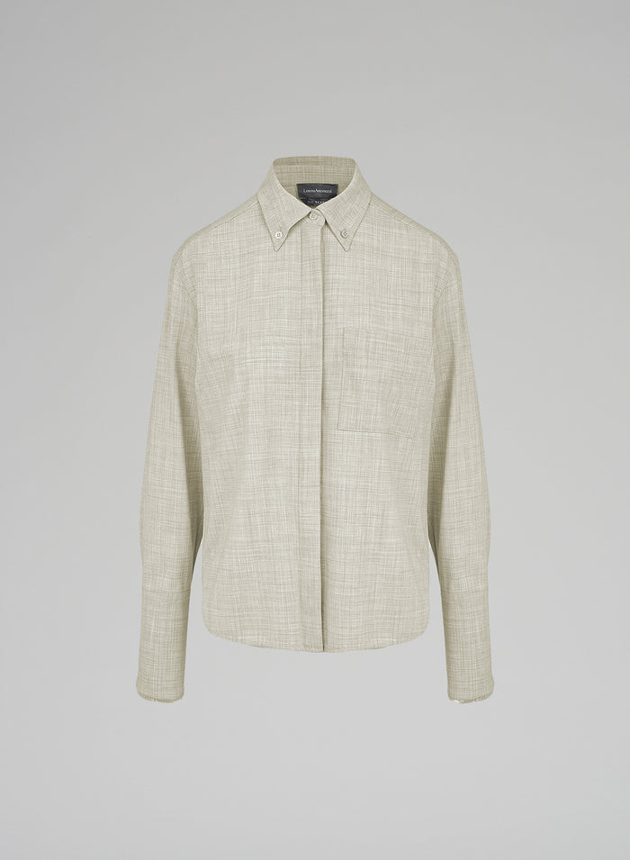 Lorena Antoniazzi CAMICIA IN LANA MELANGE