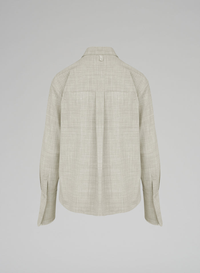 Lorena Antoniazzi CAMICIA IN LANA MELANGE Flash Sale