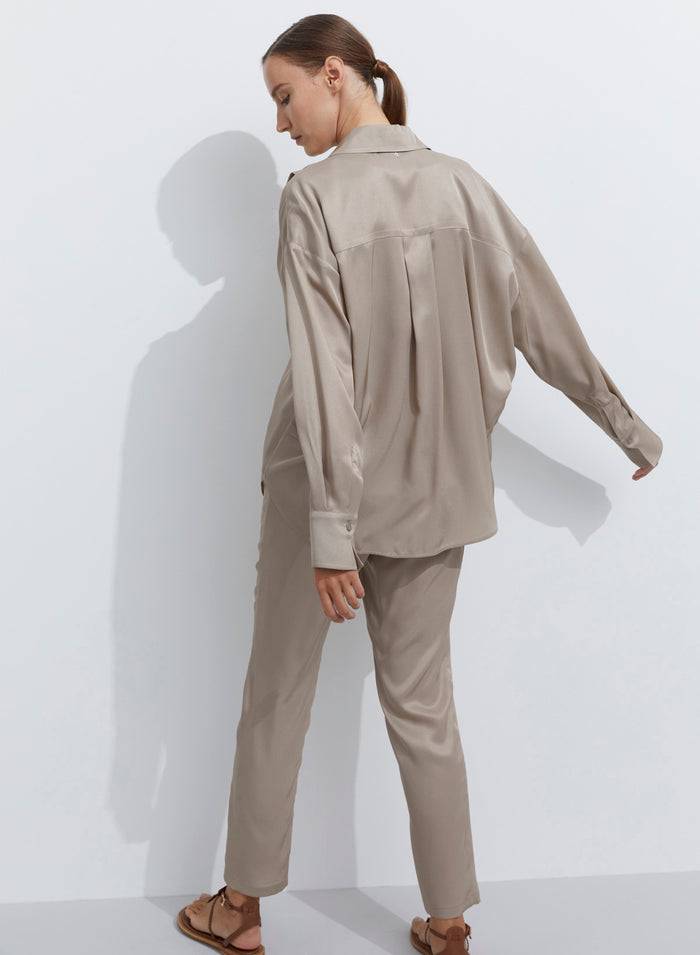 Lorena Antoniazzi CAMICIA IN TWILL DI SETA Smaltimento dello stoccaggio