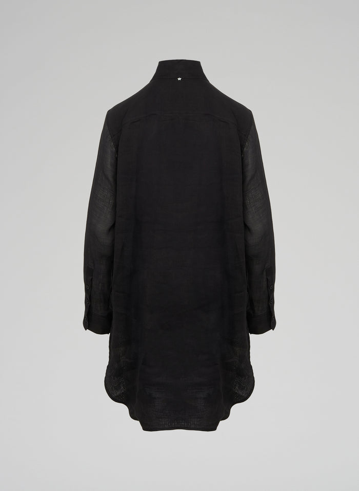 Lorena Antoniazzi MAXI CAMICIA IN RAMIE Offerta temporanea