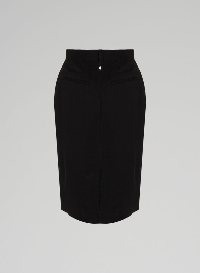 Lorena Antoniazzi GONNA IN POPELINE DI LINO Lightning offer