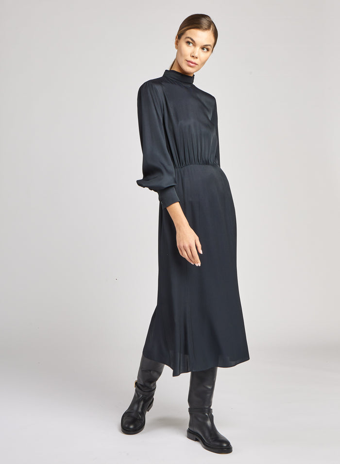 Lorena Antoniazzi ABITO IN TWILL DI SETA Grandi sconti