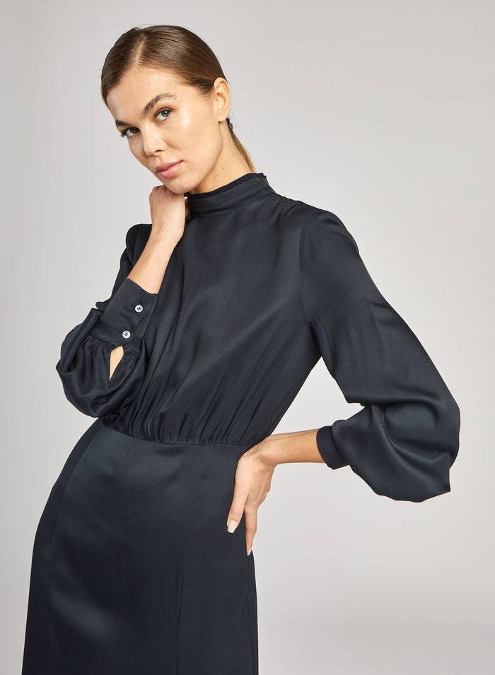 Lorena Antoniazzi ABITO IN TWILL DI SETA Grandi sconti