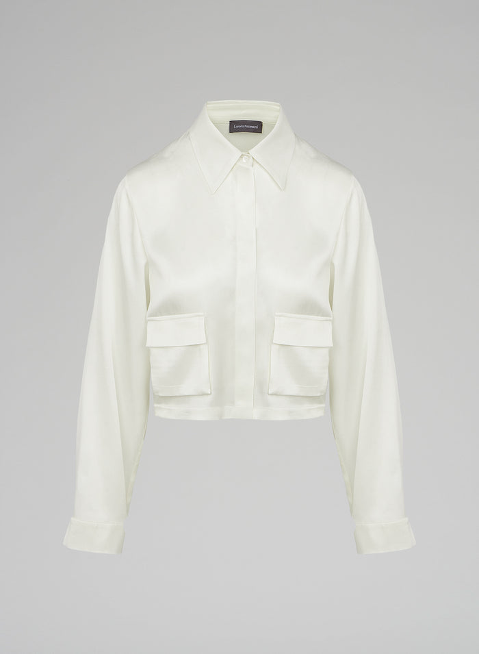 Lorena Antoniazzi BLUSA IN TWILL DI SETA