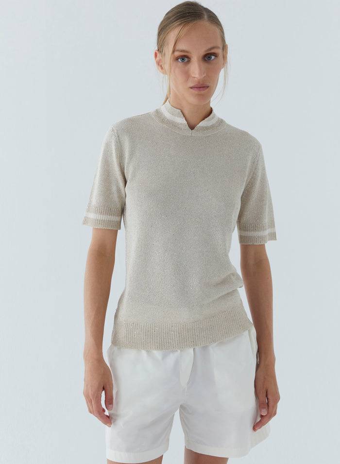 Lorena Antoniazzi TOP IN MAGLIA Ritorno libero