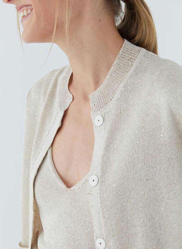 Lorena Antoniazzi CARDIGAN IN MAGLIA Rilascio limitato