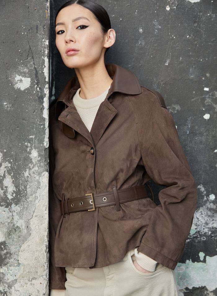 Lorena Antoniazzi GIACCA IN CAMOSCIO Enormi sconti