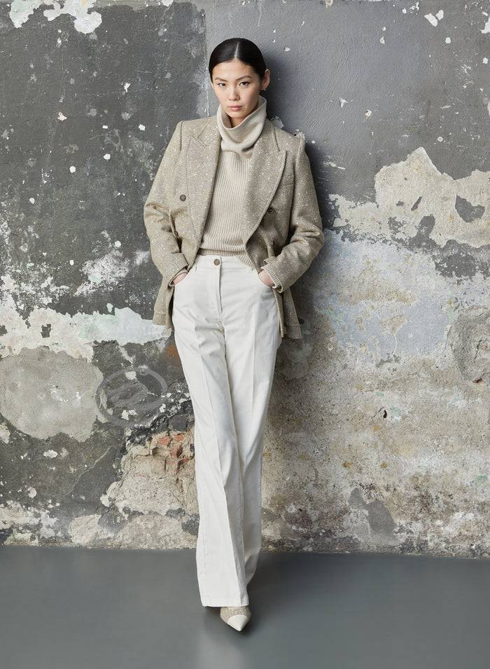 Lorena Antoniazzi GIACCA IN CHEVRON DI LANA 50% di sconto con spedizione gratuita