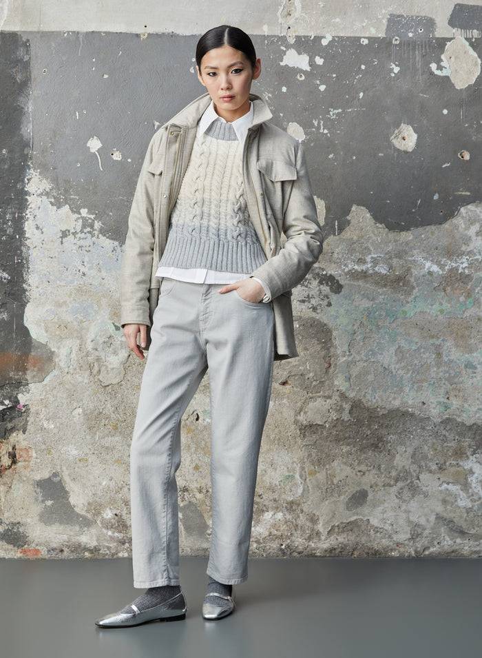 Lorena Antoniazzi MAGLIA A TRECCE SFUMATE Black Friday Prezzi