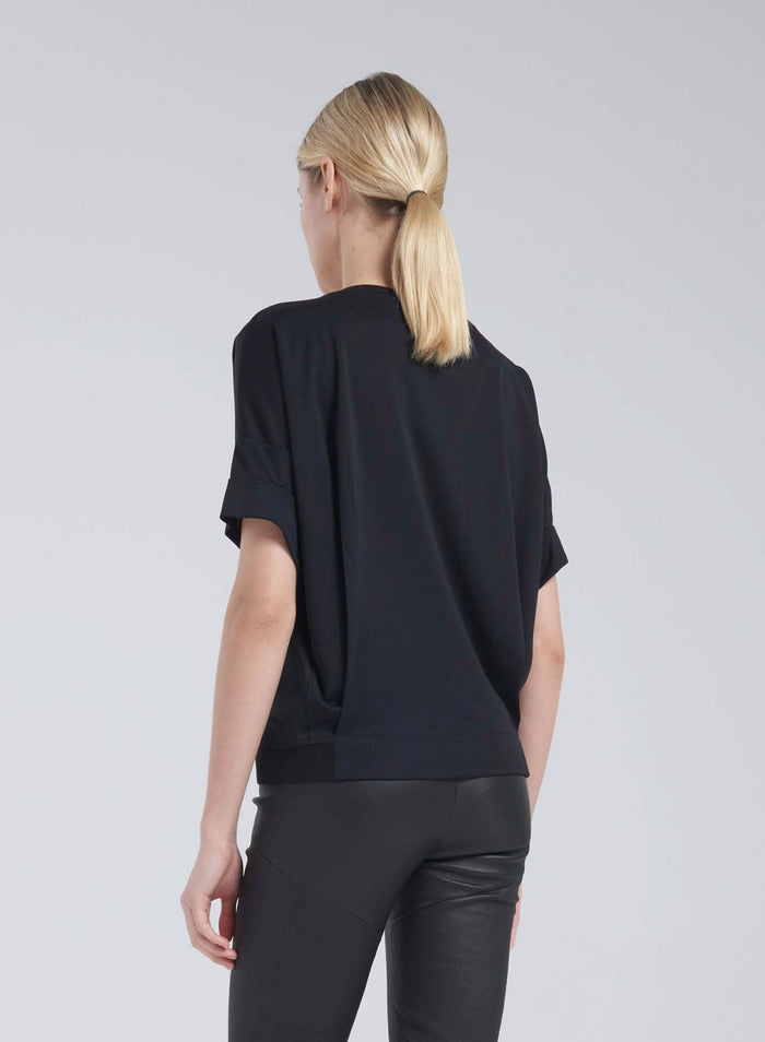 Lorena Antoniazzi T-SHIRT IN TWILL DI SETA Sconti questo mese