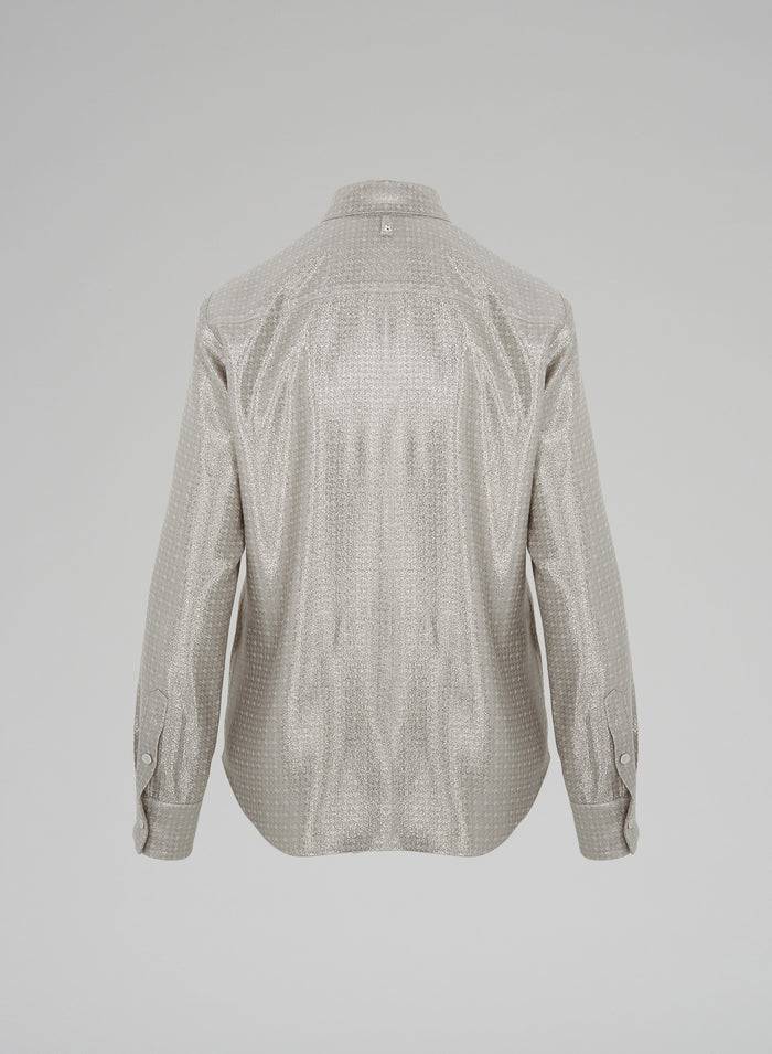 Lorena Antoniazzi CAMICIA IN LUREX Saldi