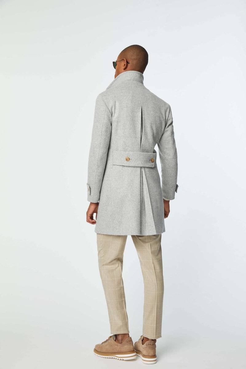 Lubiam Cappotto Chesterfield in jersey grigio chiaro Cappotto Chesterfield in jersey grigio chiaro Pezzi Unici