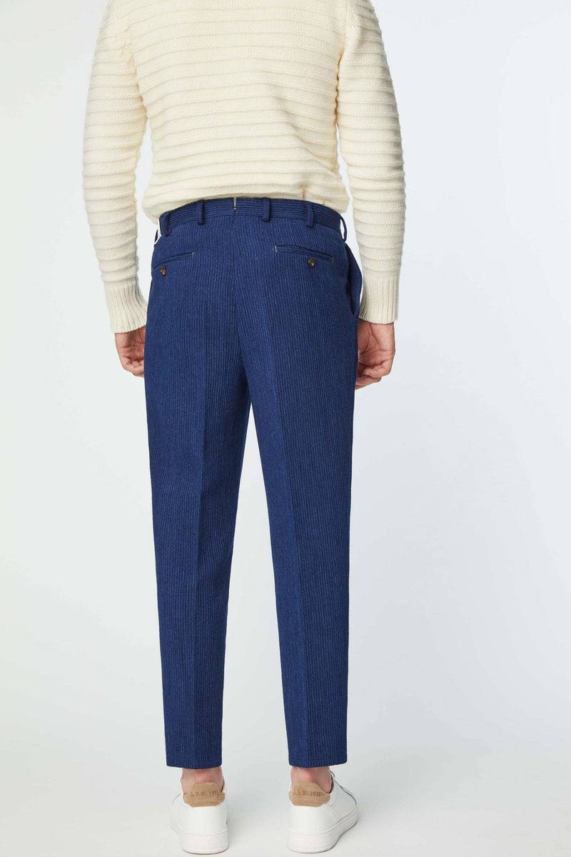 Lubiam Pantalone MILES Sartorial Indigo blu denim Pantalone MILES Sartorial Indigo blu denim Offerta migliore