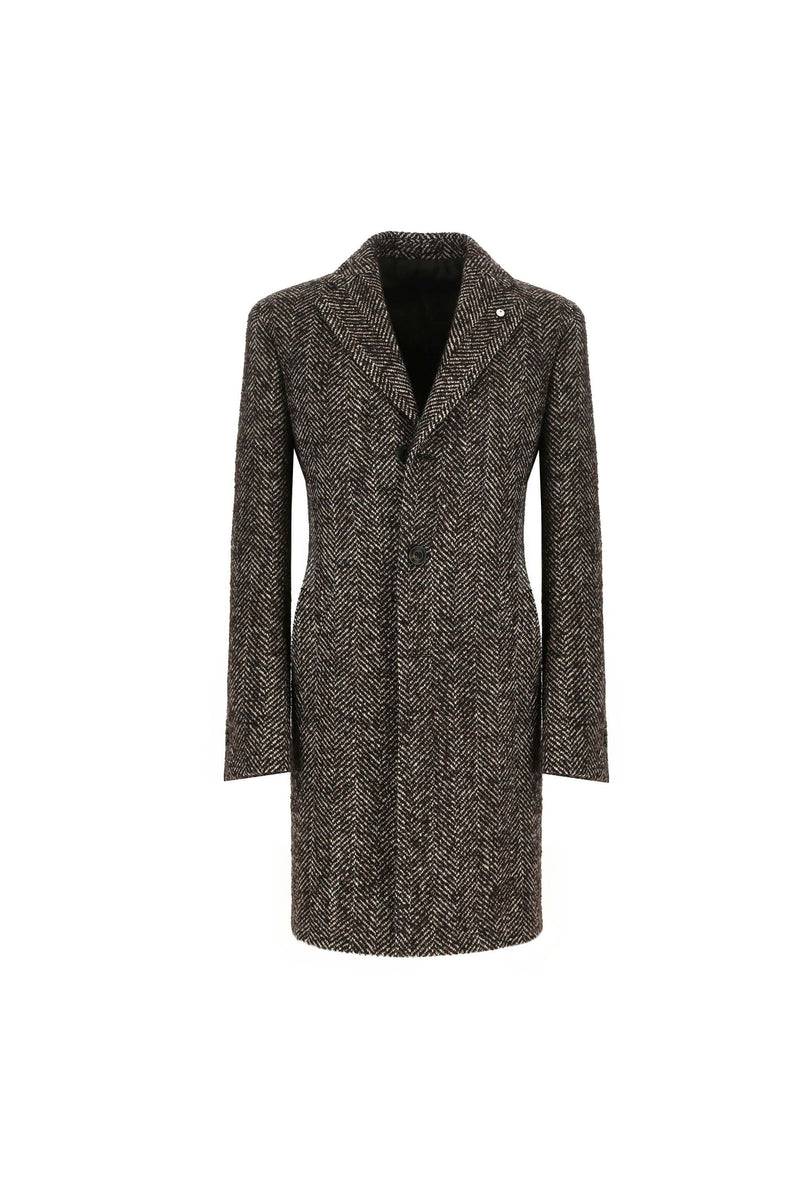 Lubiam Cappotto monopetto marrone Cappotto monopetto marrone Latest fashion