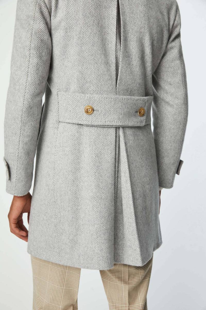 Lubiam Cappotto Chesterfield in jersey grigio chiaro Cappotto Chesterfield in jersey grigio chiaro Online Outlet
