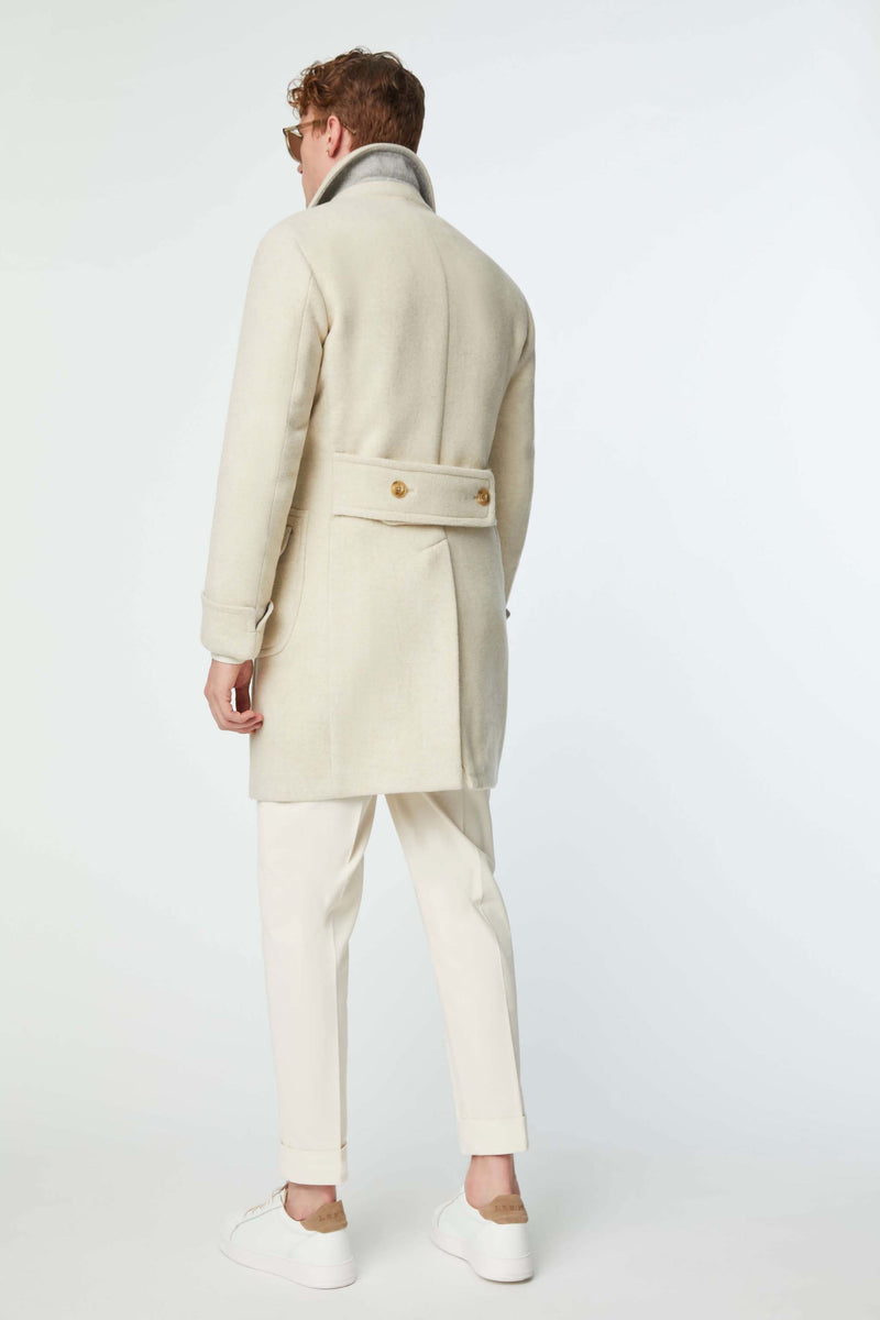 Lubiam Cappotto doppiopetto non trattato bianco Cappotto doppiopetto non trattato bianco Offerte esclusive