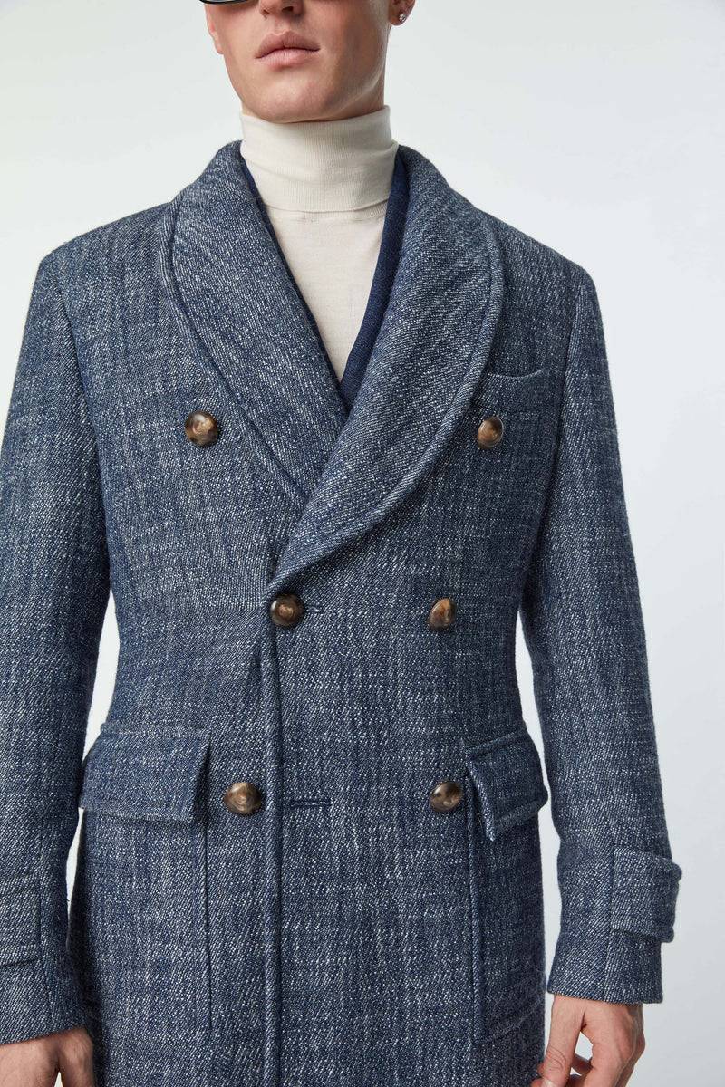 Lubiam Cappotto doppiopetto Sartorial Indigo Cappotto doppiopetto Sartorial Indigo Offerte giornaliere