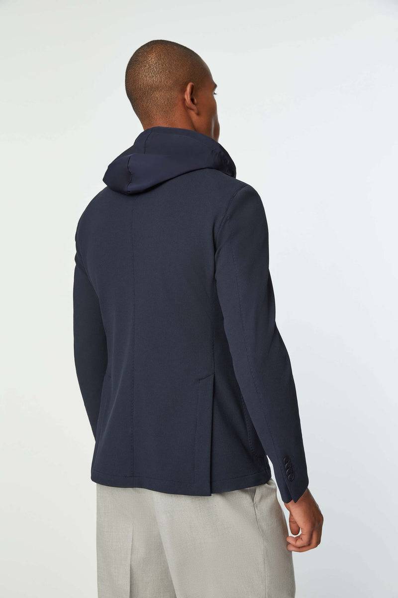 Lubiam Travel jacket con cappuccio blu Travel jacket con cappuccio blu Offerta settimanale