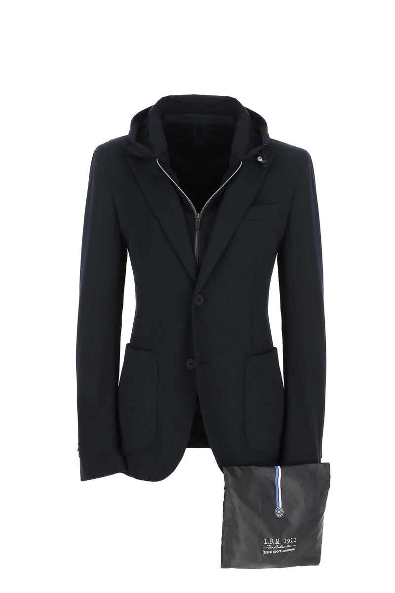 Lubiam Travel jacket con cappuccio blu Travel jacket con cappuccio blu Offerta settimanale
