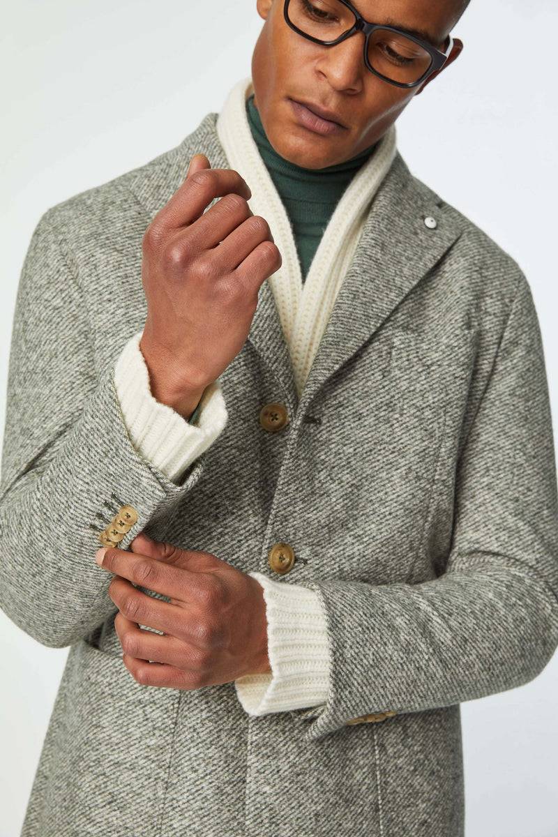 Lubiam Cappotto London in jersey verde pastello Cappotto London in jersey verde pastello Fino al 50% di sconto