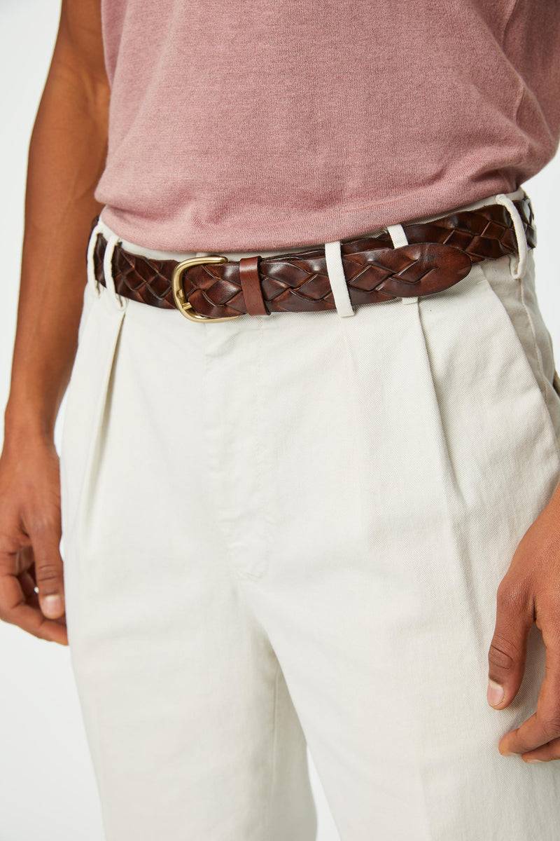 Lubiam Cintura in cuoio intrecciata bufalo Cintura in cuoio intrecciata bufalo Nuovo
