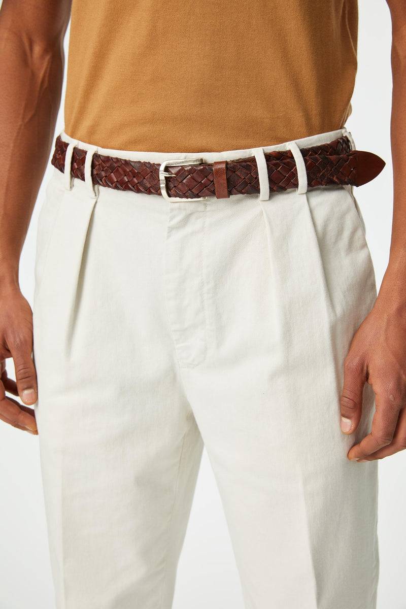 Lubiam Cintura in cuoio intrecciata bufalo Cintura in cuoio intrecciata bufalo Vendita