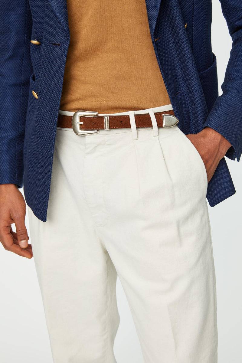 Lubiam Cintura texana in suede cerato Cintura texana in suede cerato Pezzi Unici