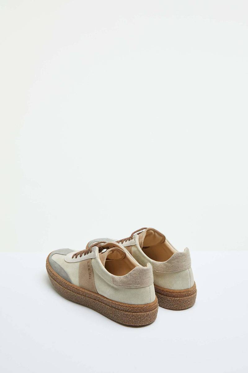 Lubiam Sneaker stringate bianco latte dettagli in contrasto Sneaker stringate bianco latte dettagli in contrasto Offerta esclusiva