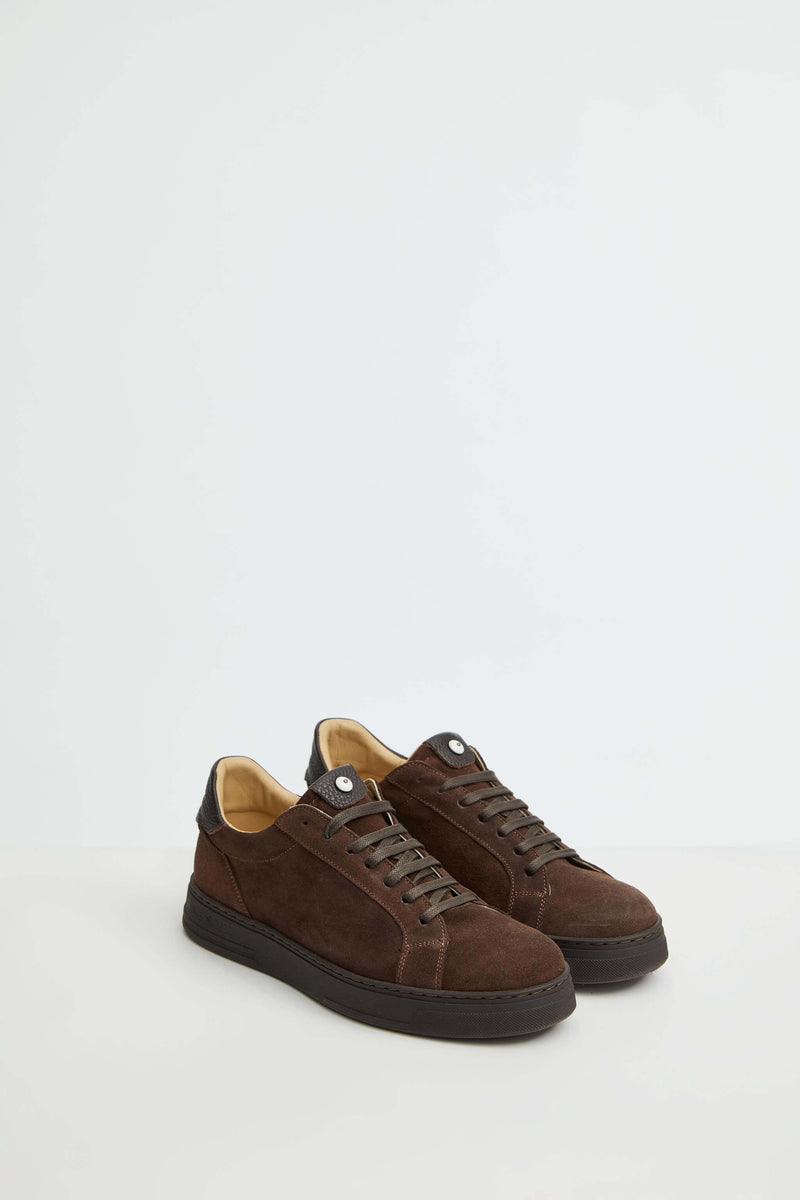 Lubiam Sneaker retro-tennis marrone Sneaker retro-tennis marrone Black Friday