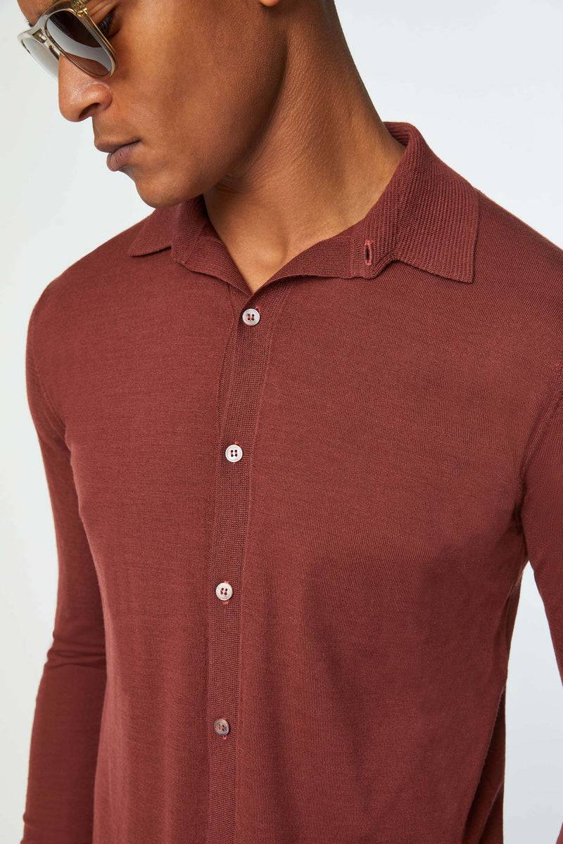 Lubiam Maglia camicia ultralight bordeaux Maglia camicia ultralight bordeaux Smaltimento dello stoccaggio