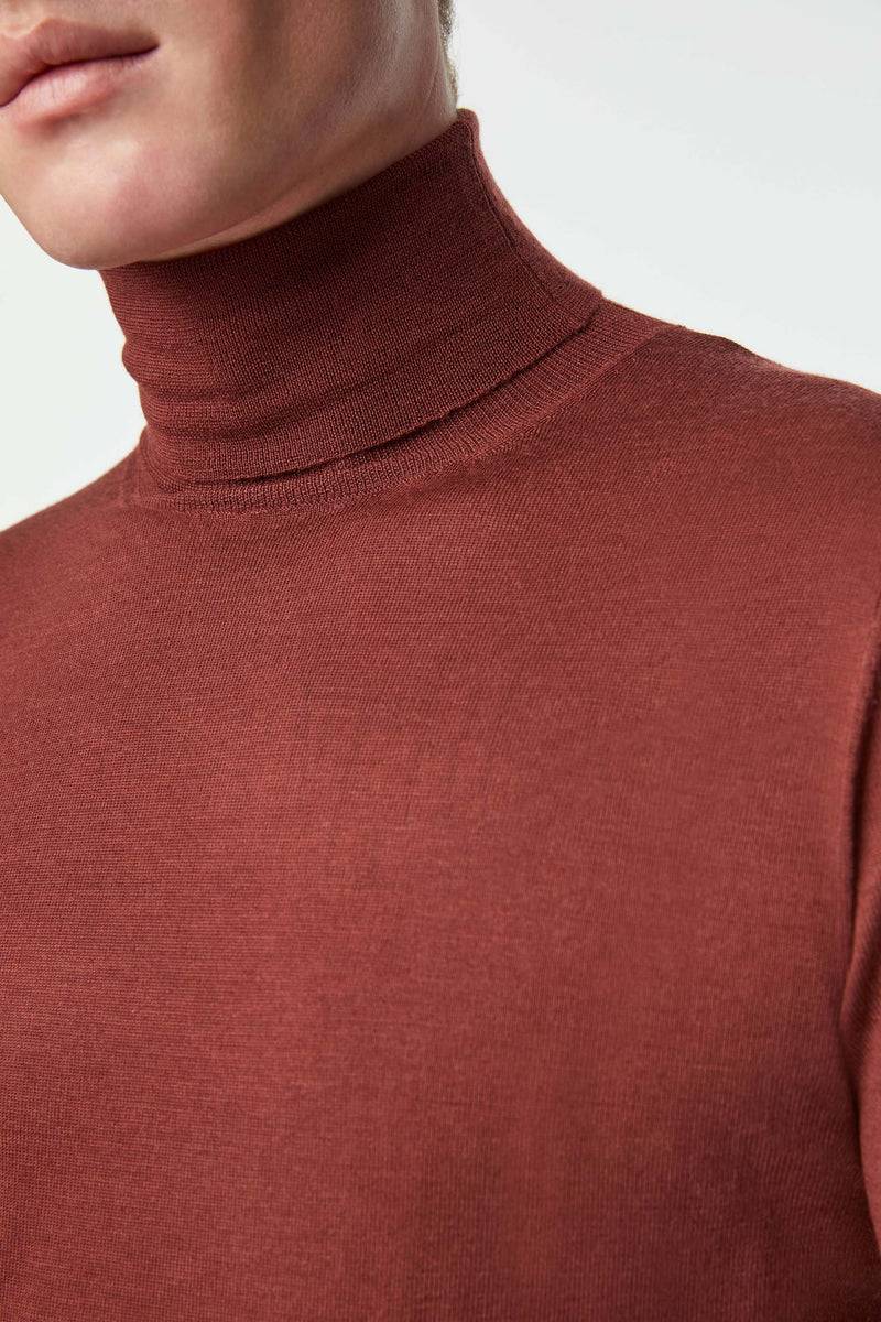 Lubiam Maglia dolcevita leggera bordeaux Maglia dolcevita leggera bordeaux Latest fashion