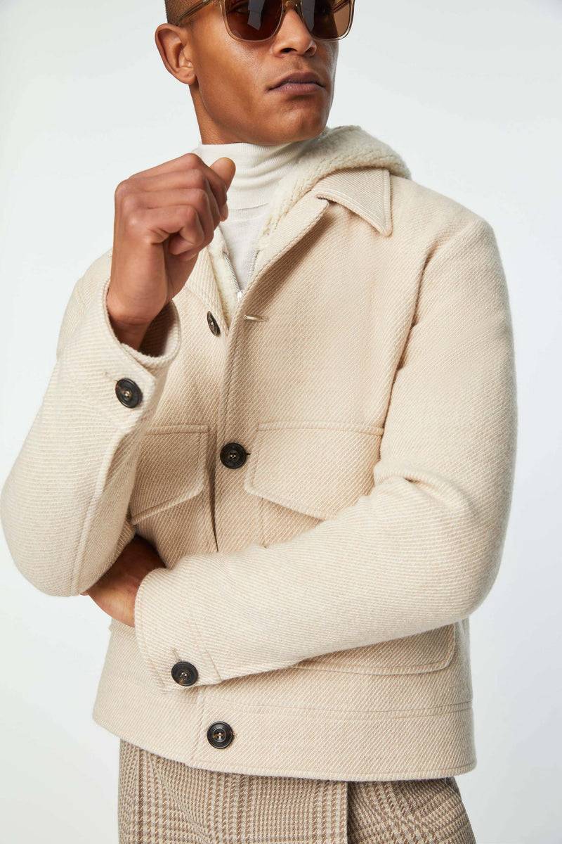 Lubiam Overjacket bianco avorio Overjacket bianco avorio Nuovi prodotti