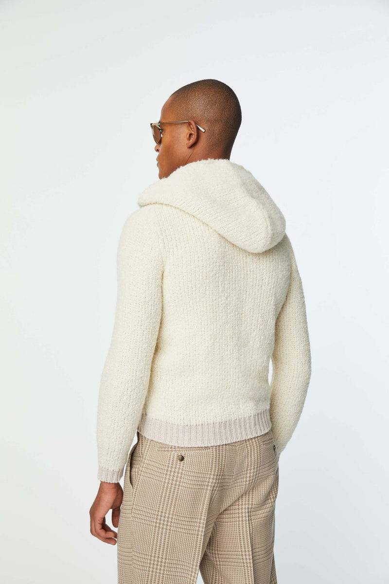 Lubiam Maglia con zip e con cappuccio avoiro Maglia con zip e con cappuccio avoiro Liquidazione