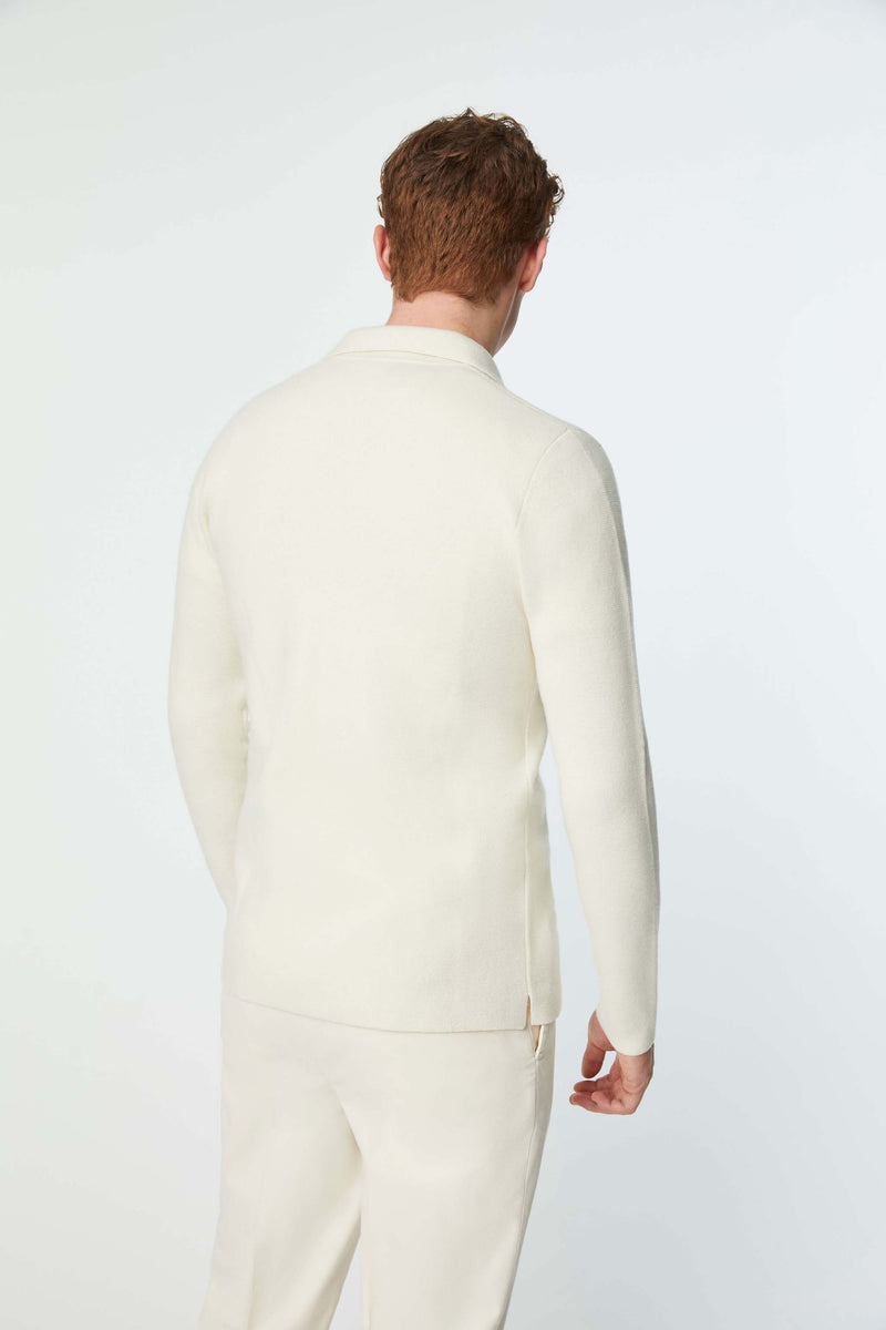 Lubiam Overshirt in maglia calata bianca Overshirt in maglia calata bianca Offerte giornaliere