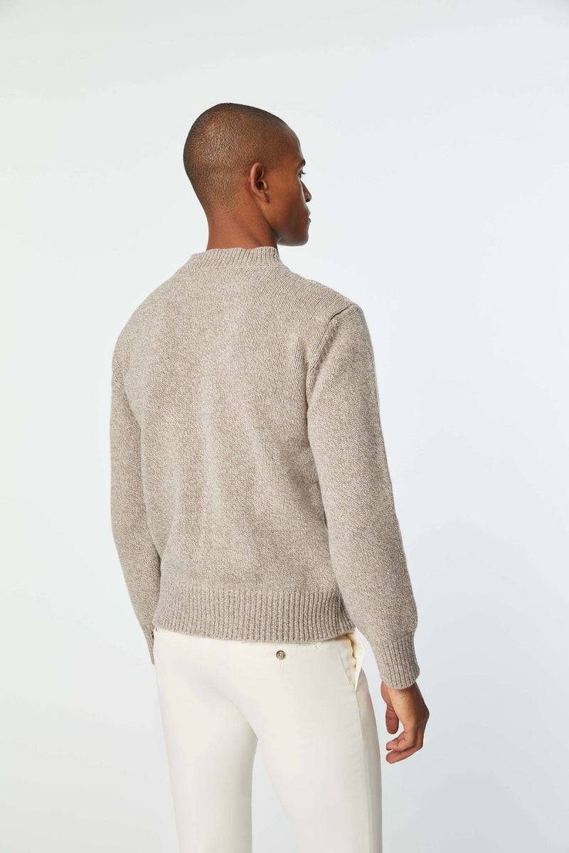 Lubiam Maglia dolcevita con treccia nocciola Maglia dolcevita con treccia nocciola Offerte speciali