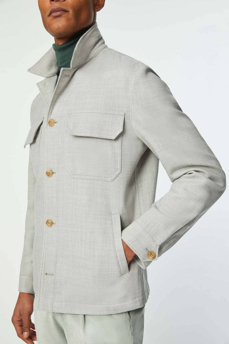 Lubiam Overshirt non trattata verde chiaro Overshirt non trattata verde chiaro Rilascio limitato
