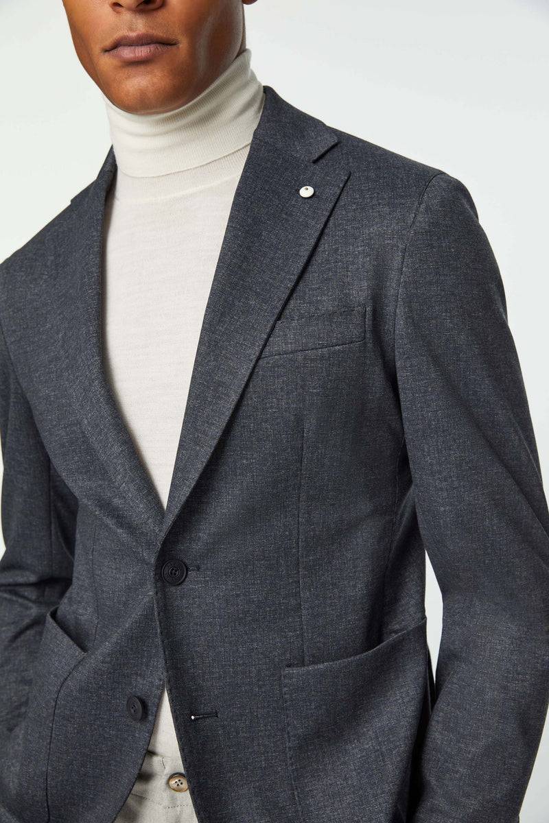 Lubiam Giacca Sam in jersey tecnico blu Giacca Sam in jersey tecnico blu Black Friday Prezzi