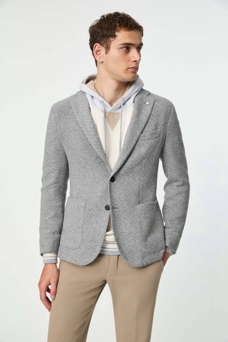 Lubiam Giacca PUNTO monopetto grigio chiaro Giacca PUNTO monopetto grigio chiaro In Linea