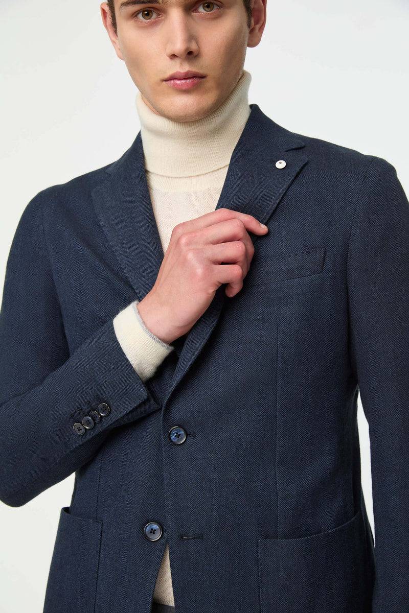 Lubiam Giacca Jack slim washed blu denim Giacca Jack slim washed blu denim Consegna Veloce