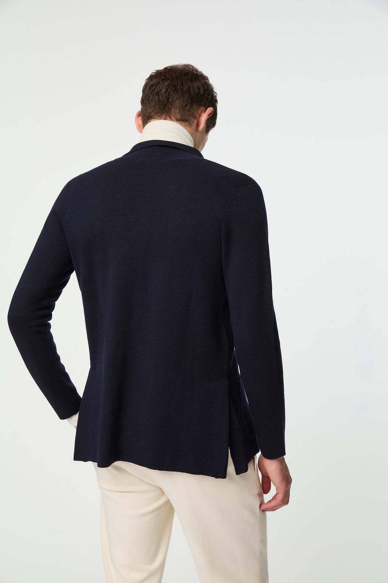 Lubiam Giacca JACK in maglia calata blu Giacca JACK in maglia calata blu Fino Al -60%