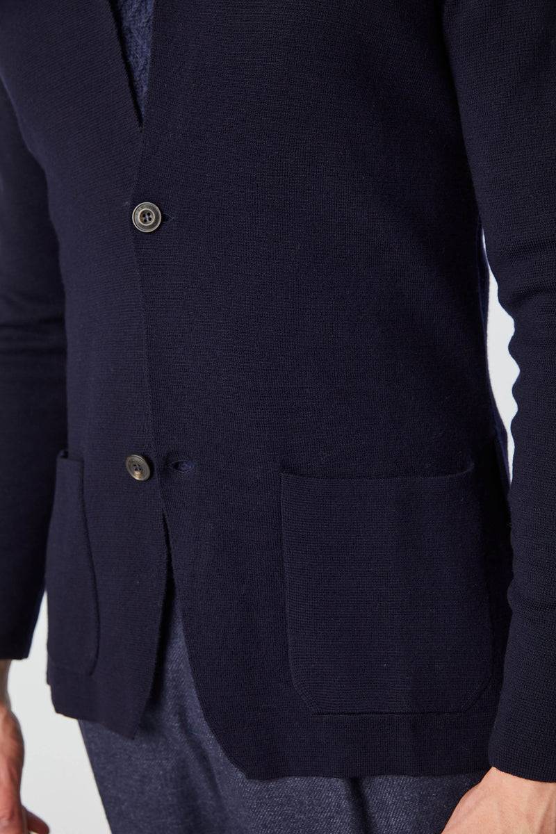 Lubiam Giacca JACK in maglia calata blu Giacca JACK in maglia calata blu Fino Al -60%