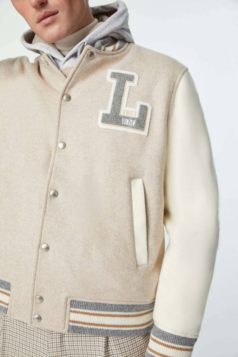 Lubiam Bomber stile college in jersey con patch Bomber stile college in jersey con patch Offerta San Valentino