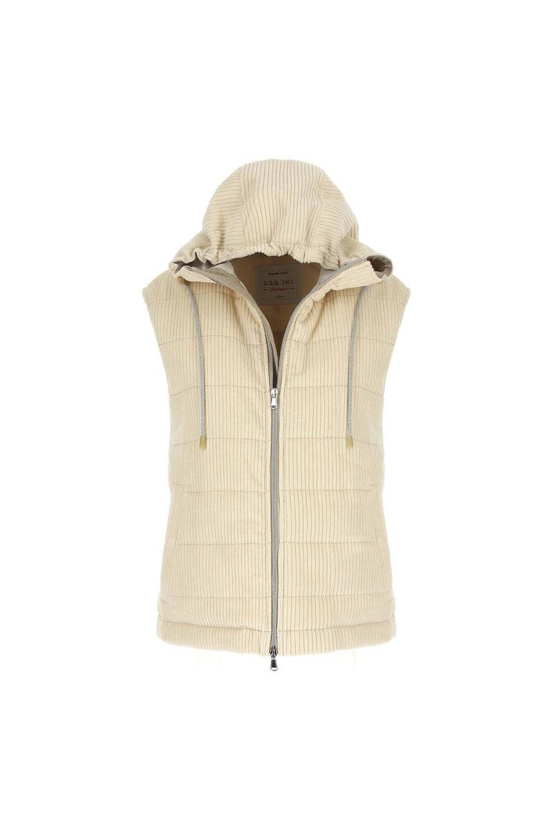 Lubiam Gilet imbottito bianco avorio Gilet imbottito bianco avorio Vendita calda