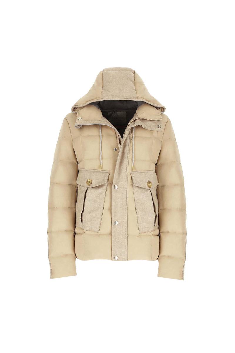 Lubiam Giubbino imbottito con cappuccio beige Giubbino imbottito con cappuccio beige Comprane uno, ottenene uno gratis