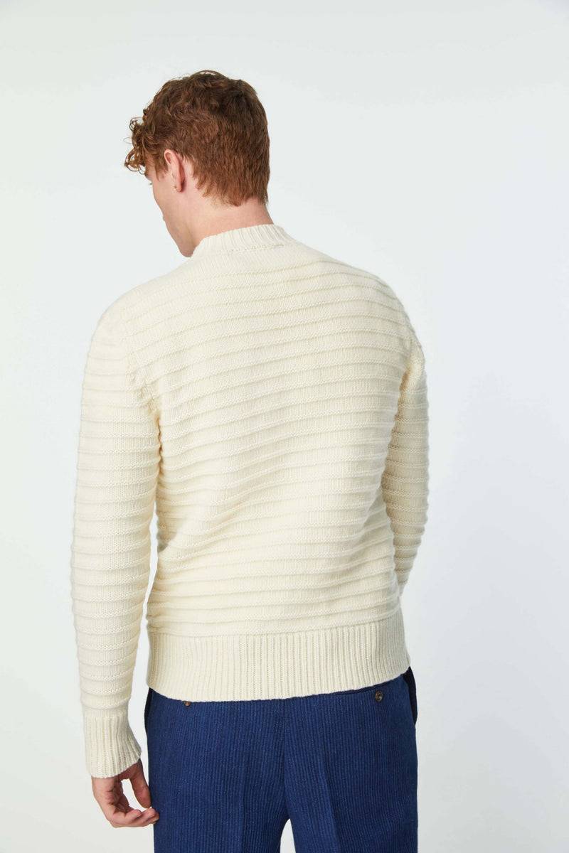 Lubiam Maglia dolcevita lavorata bianco latte Maglia dolcevita lavorata bianco latte Fino al 50% di sconto