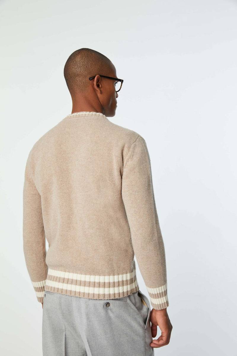 Lubiam Maglia girocollo tinto capo beige Maglia girocollo tinto capo beige Fino al 55% di sconto